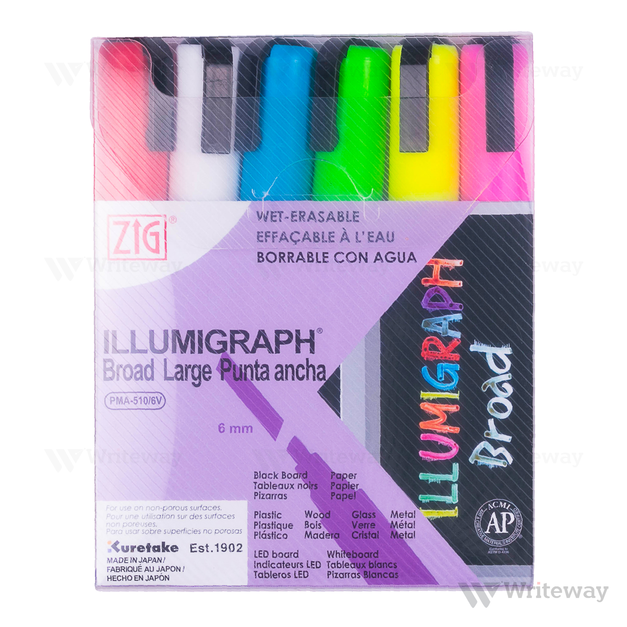 KURETAKE ZIG ILLUMIGRAPH BROAD (PACK OF 6 Pcs)